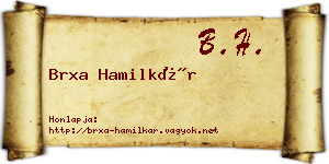 Brxa Hamilkár névjegykártya